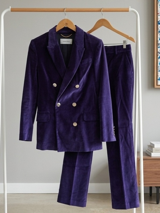 Aritzia Jackets & Blazers - Aritzia Babaton Velvet Double-Breasted Blazer AND Trousers SET (Size 4 & 6)